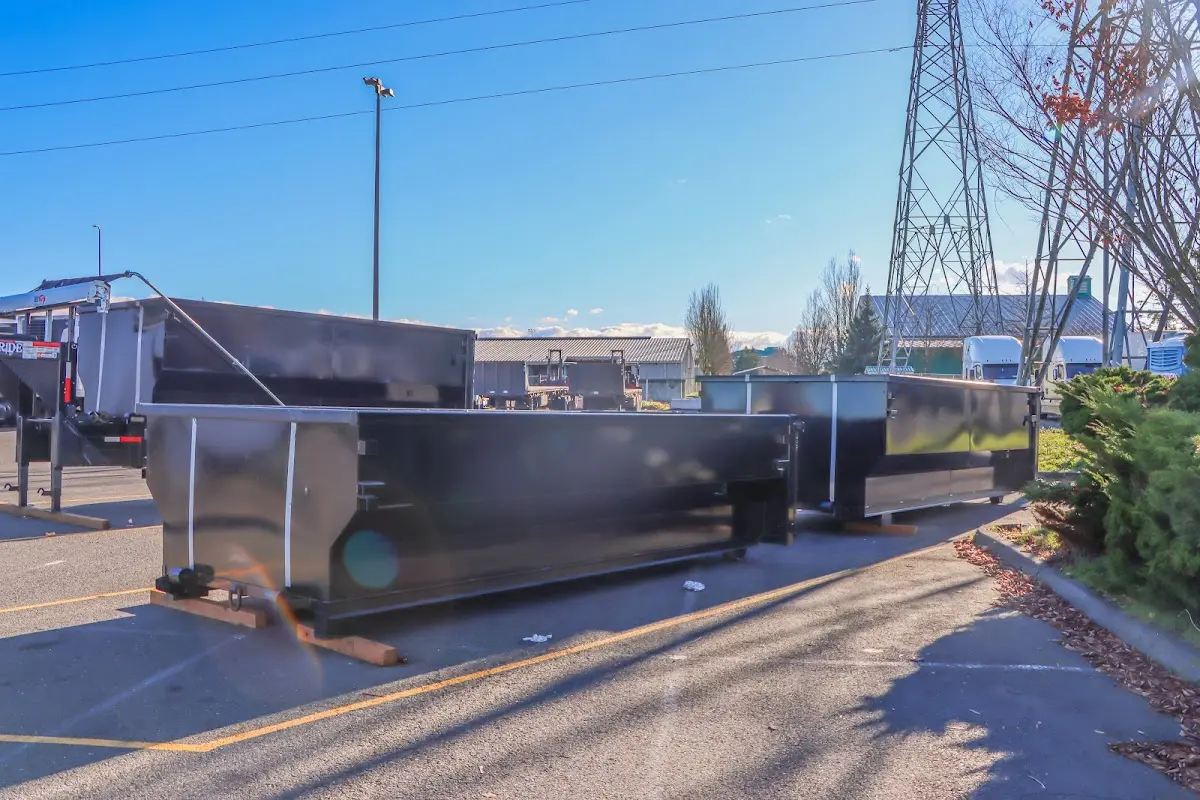 Roll-off dumpster ready for waste disposal at job site for Construction Dumpster Rental in Vacaville